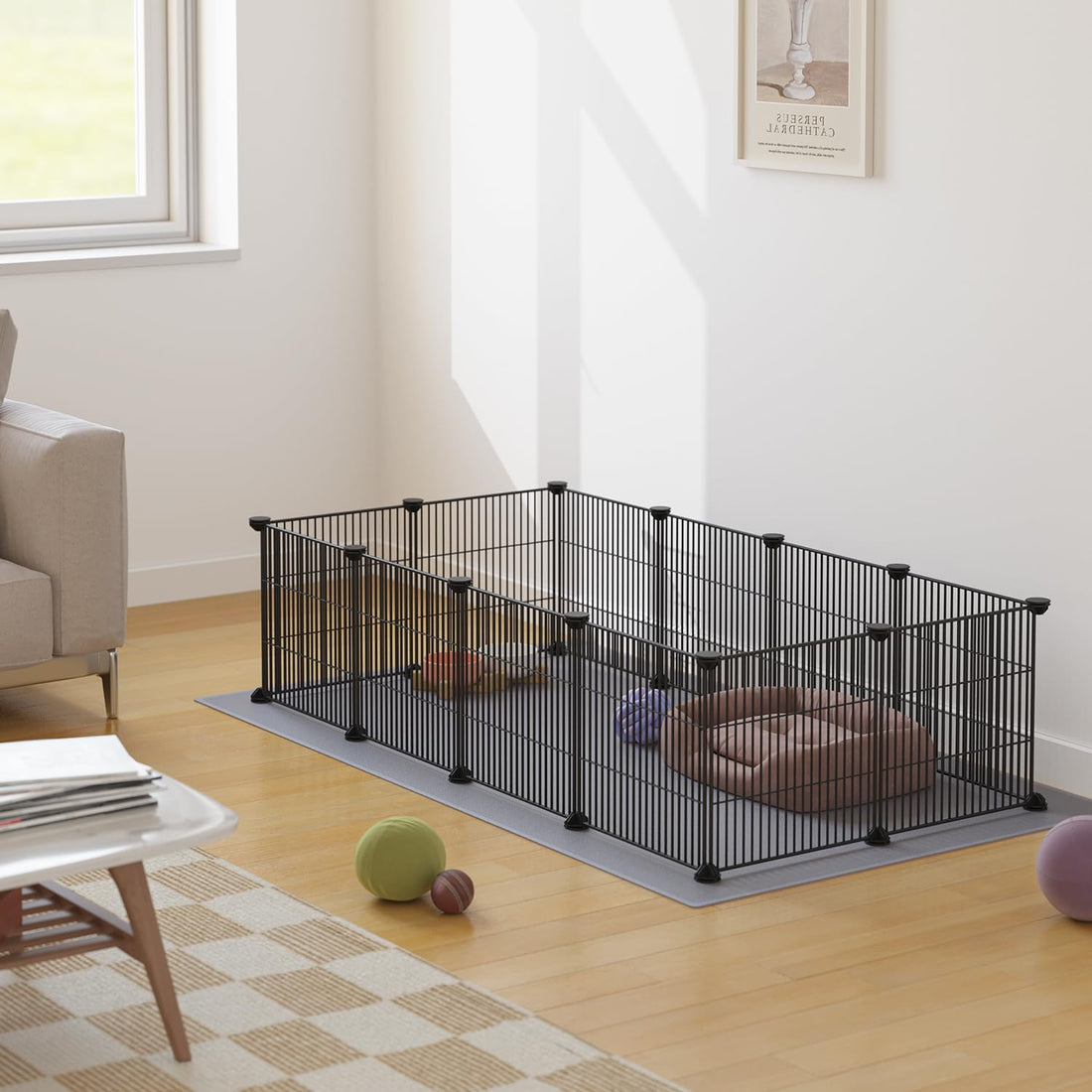 LURIVA DIY Small Animal Playpen, Pet Playpen, Guinea Pig Cages