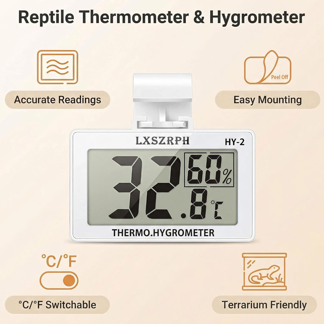 Reptile Hygrometer Thermometer
