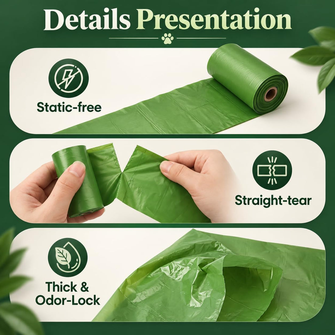Topfree 24 Rolls 360 Dog Poop Bags,Leak-Proof Thick Dog Poo Bags