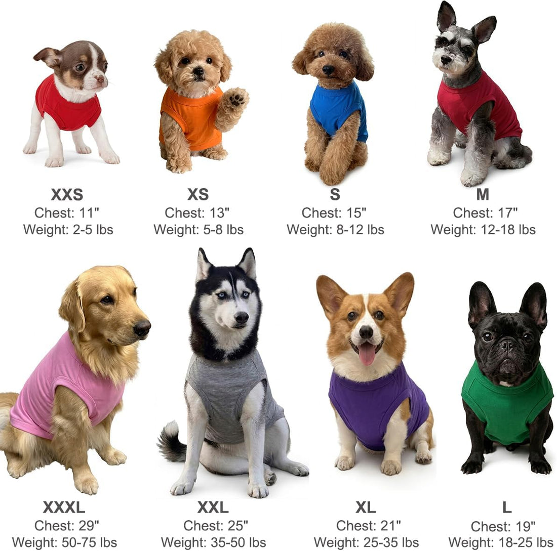 Chol&Vivi Dog Shirt Clothes, 2pcs Shirt for Large Size Dog
