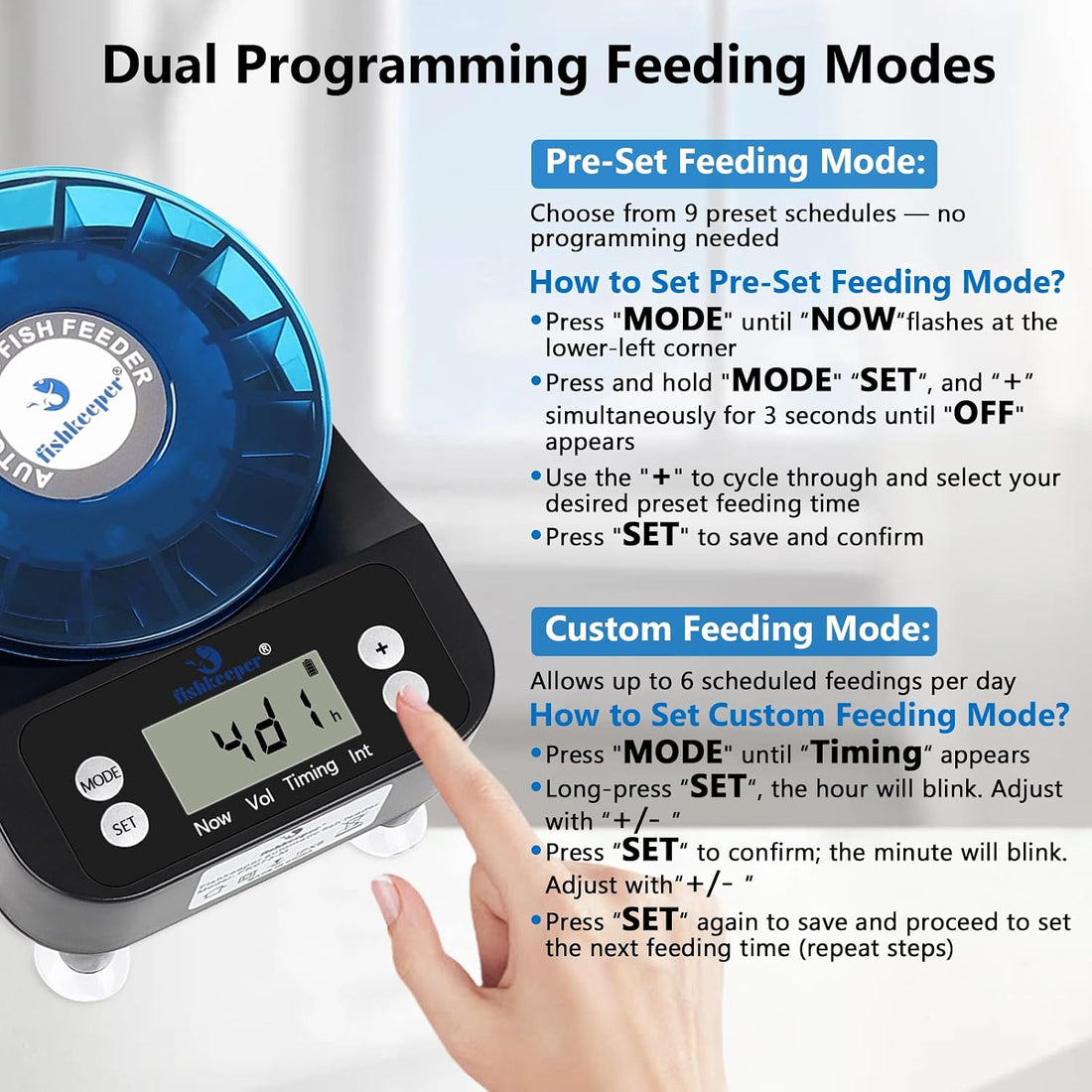 fishkeeper Automatic Fish Feeder for Aquarium
