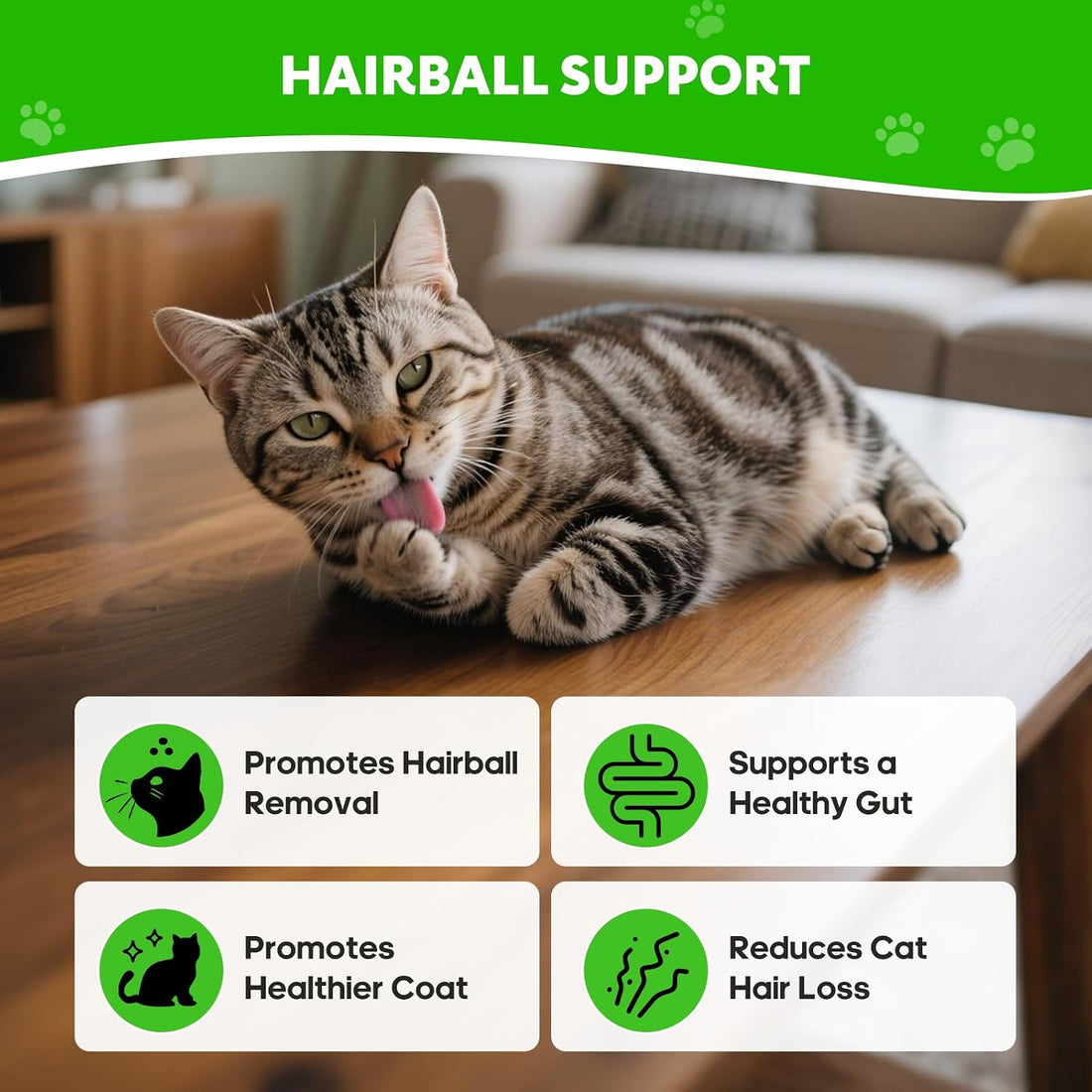 Cat Hairball Relief with Psyllium Seed Husk and Vitamins