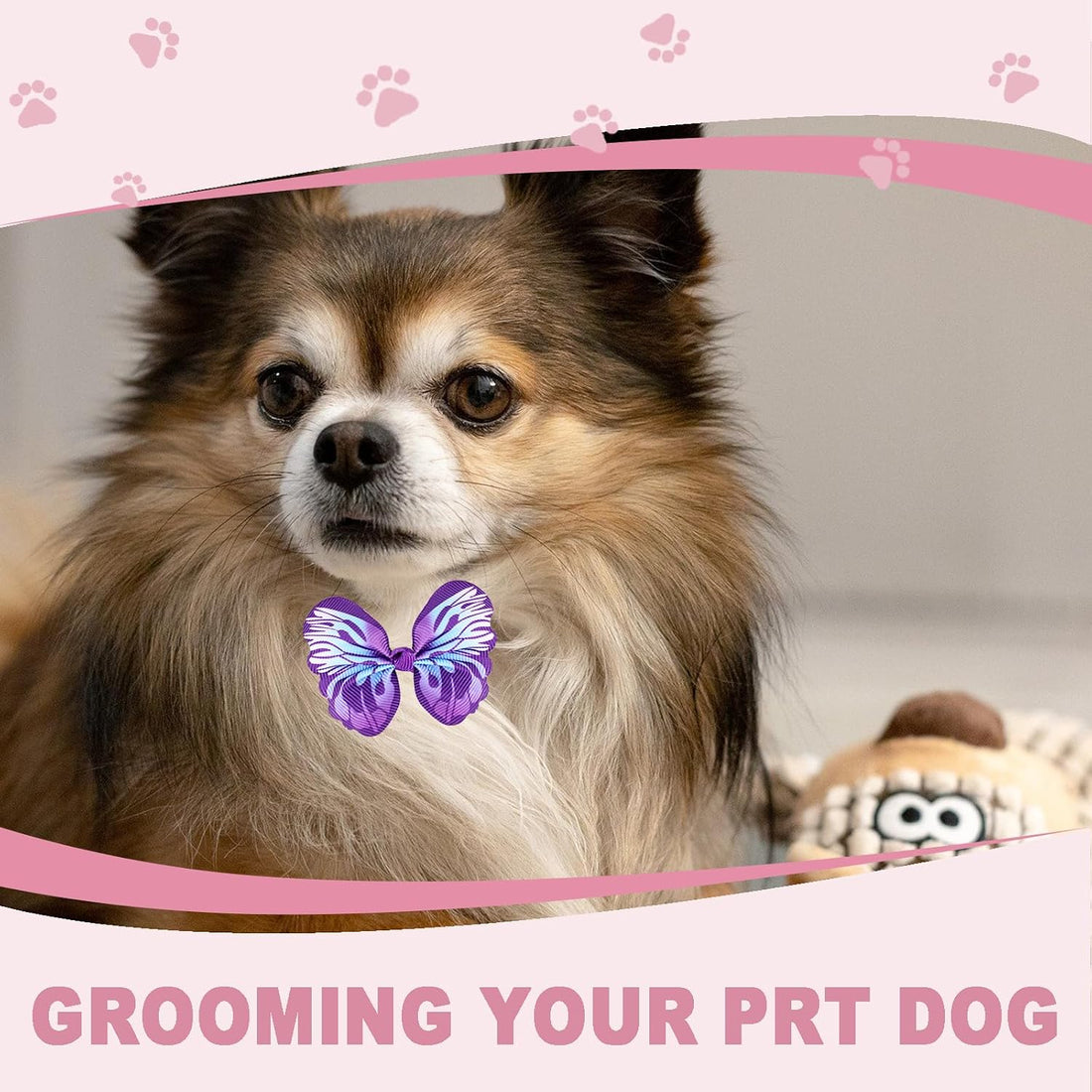 Naturahand 22 Pieces Cute Dog Hair Bows with Elastic Rubber Bands