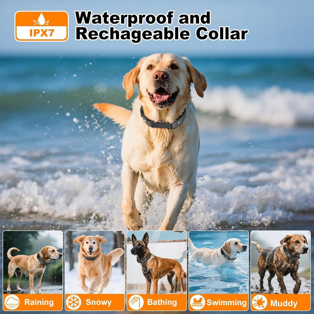 2In1 Wireless Dog Collar Fence System & Training Collar 2Pack