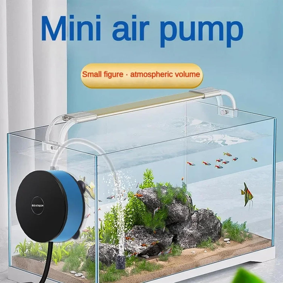 UPETTOOLS Mini USB Aquarium Air Pump, Quiet Fish Tank Oxygen Pump