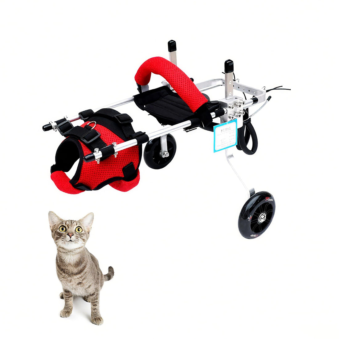 TOSPHU Cat Wheelchair Adjustable 2 Wheels Pet Wheelchair Lightweight