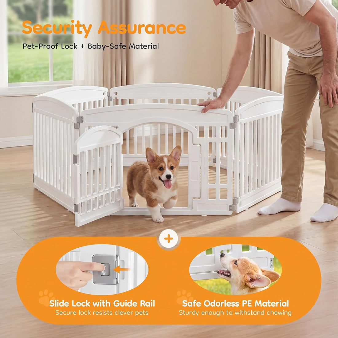 NEWBULIG Dog Playpen 6-Panel, 24IN Puppy Playpen