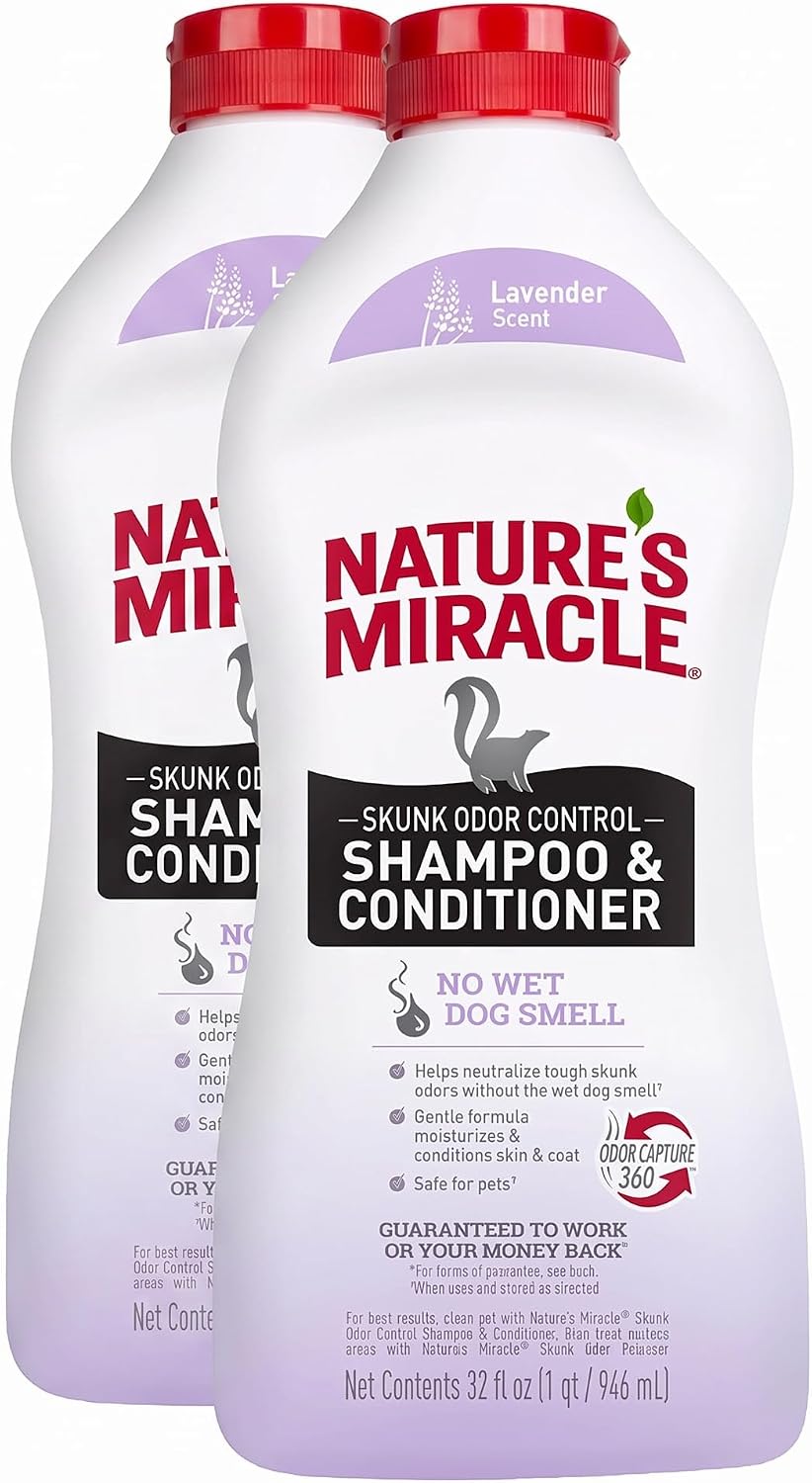 Nature's Miracle Skunk Odor Control Shampoo & Conditioner Lavender
