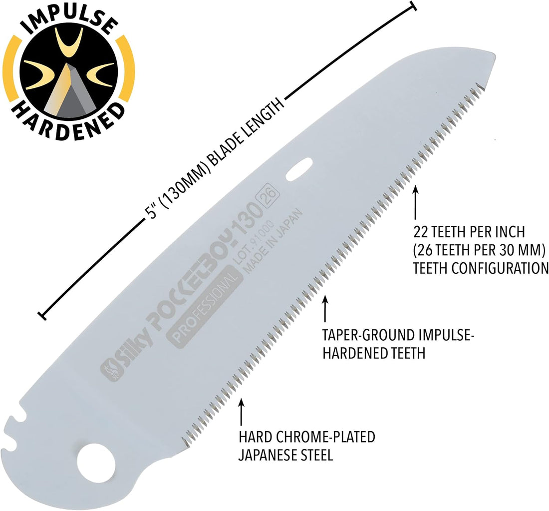 Silky Replacement Blade Only POCKETBOY 130mm Extra Fine Teeth (345-13)