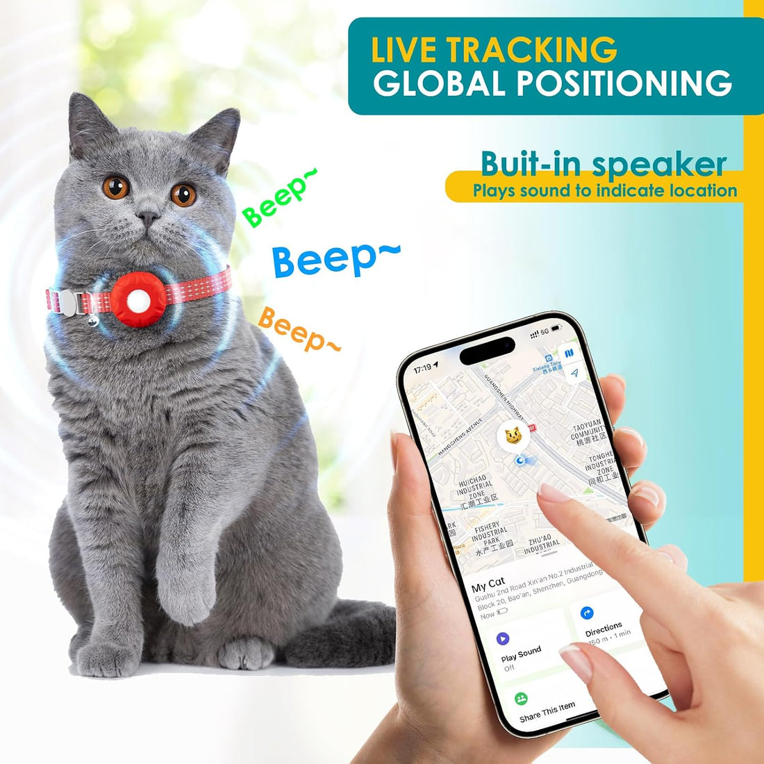 Cat Tracker, Pet Tracker for Cats