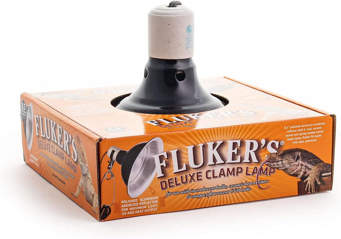 Fluker's Repta-Clamp Lamp, Heavy Duty Clamp Light For Reptile Tanks