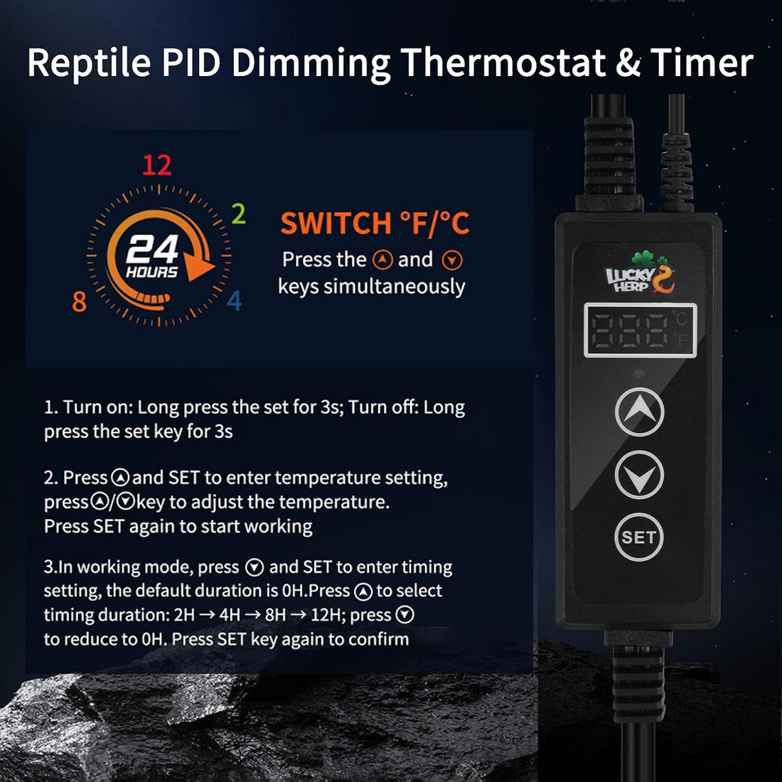 LUCKY HERP Reptile Dimming Thermostat