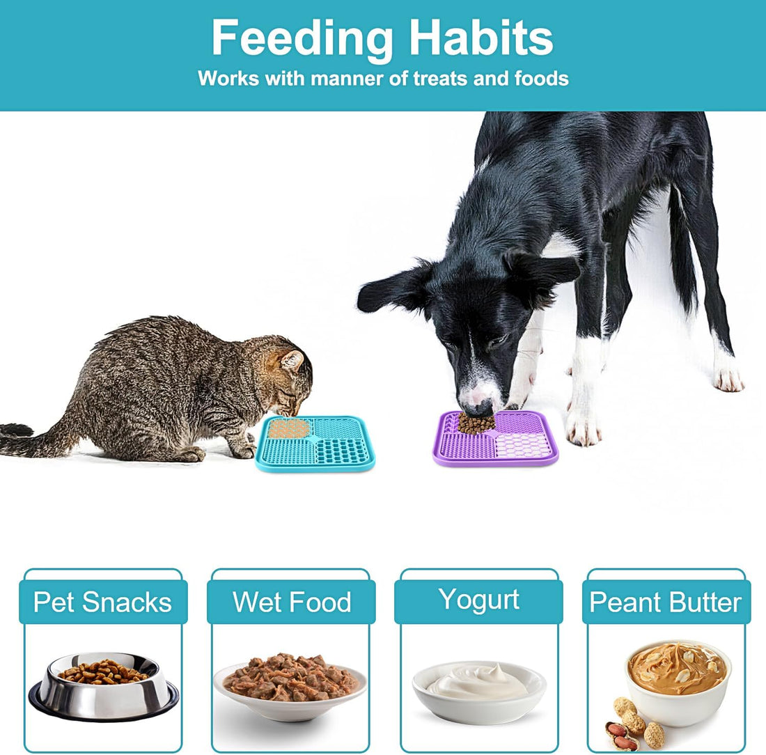 2PCS Licking Mat for Dogs with Suction Cups
