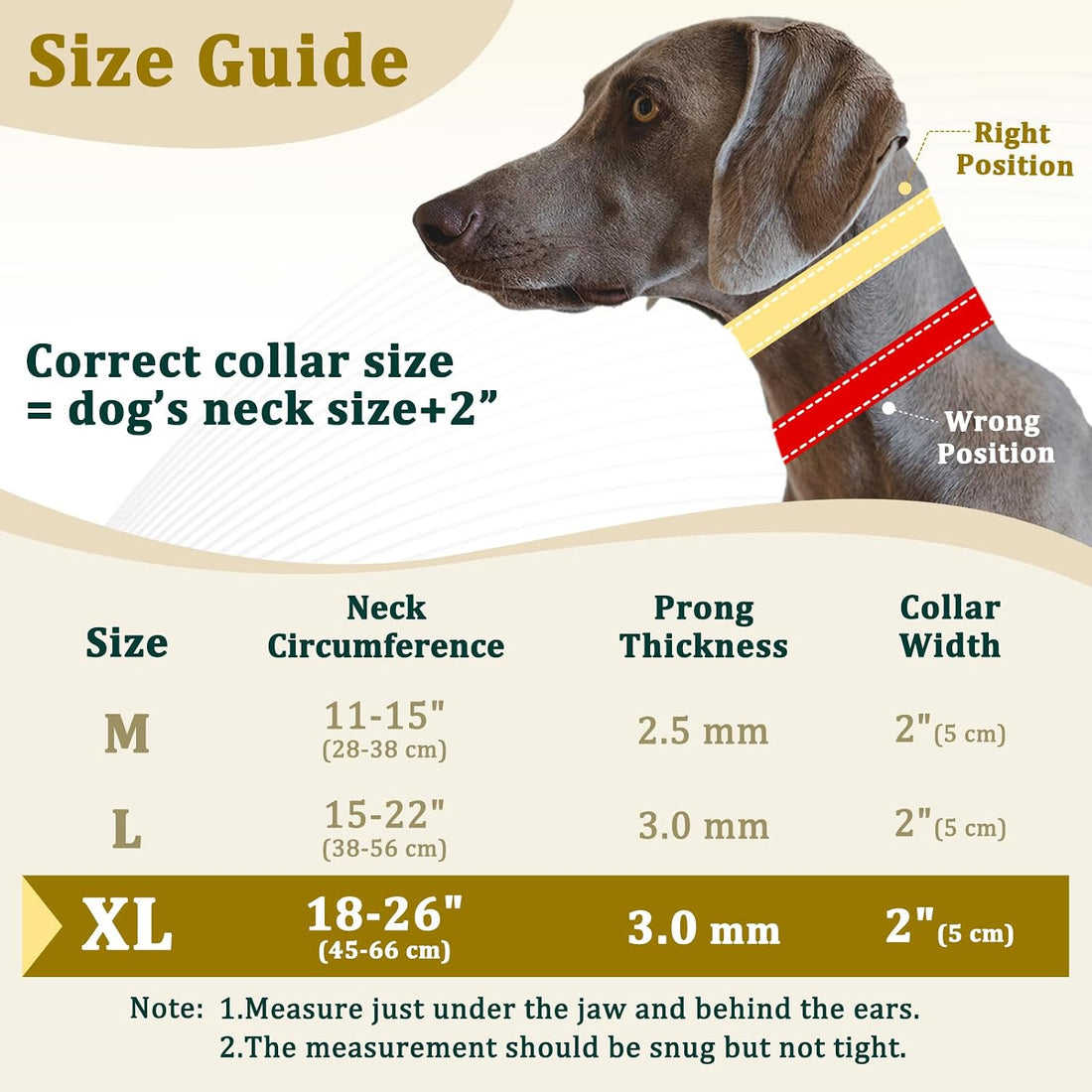 Mayerzon Prong Collar for Large Medium Dogs