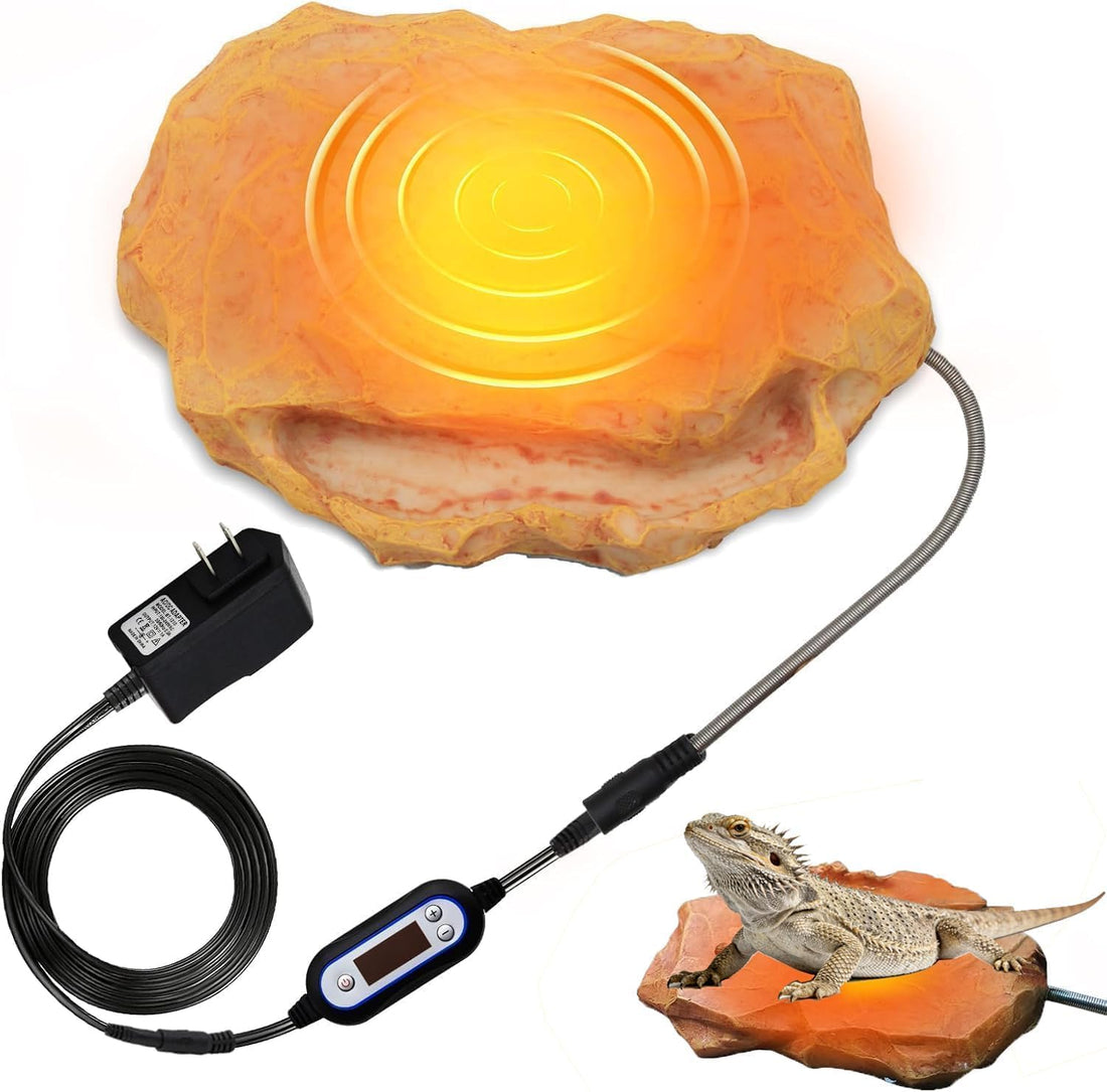 Heat Rocks for Reptiles Heat Rock with Feeding Trough & Temperature