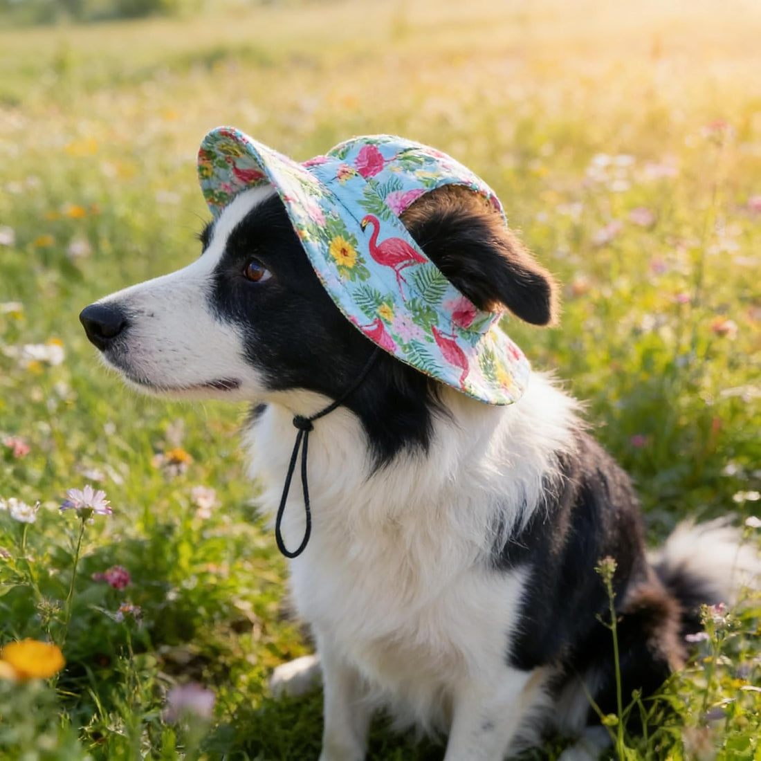 JpGdn Dog Hat for Medium Dogs with Ear Hole Round Brim Bucket Outdoor