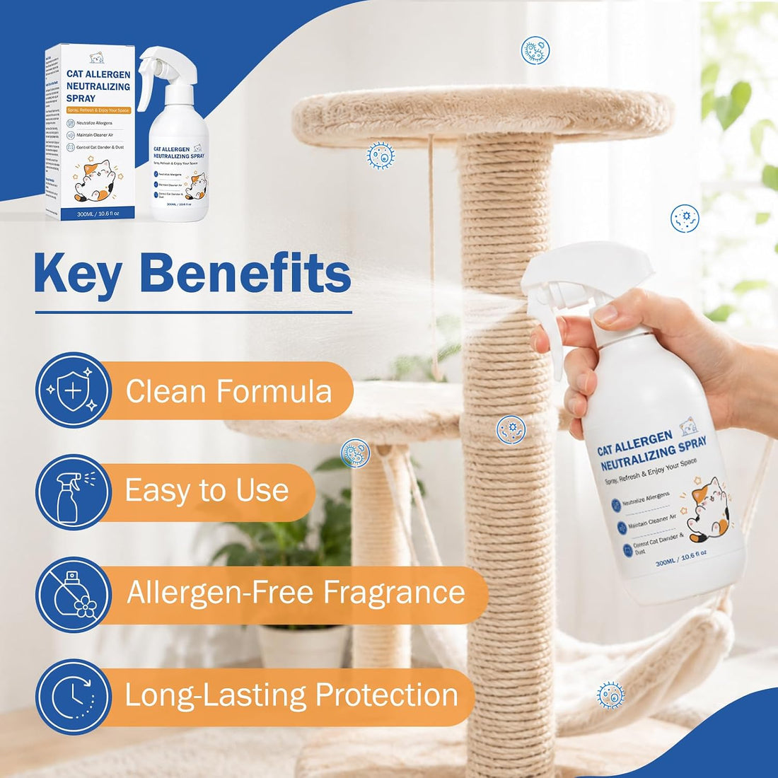 Cat Allergen Neutralizing Spray for Humans