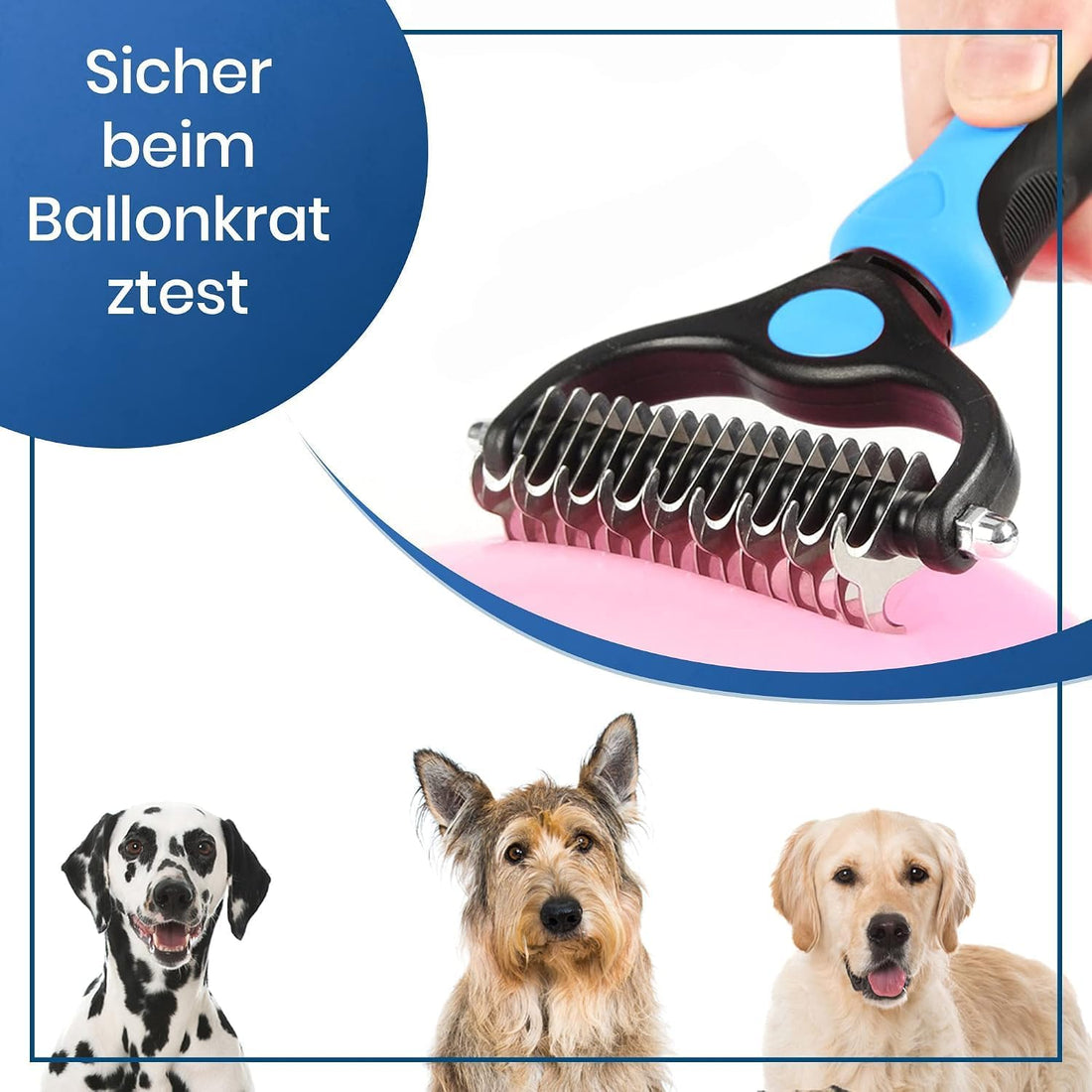 Candure Dog Brush for Shedding & Effective Hair Removal