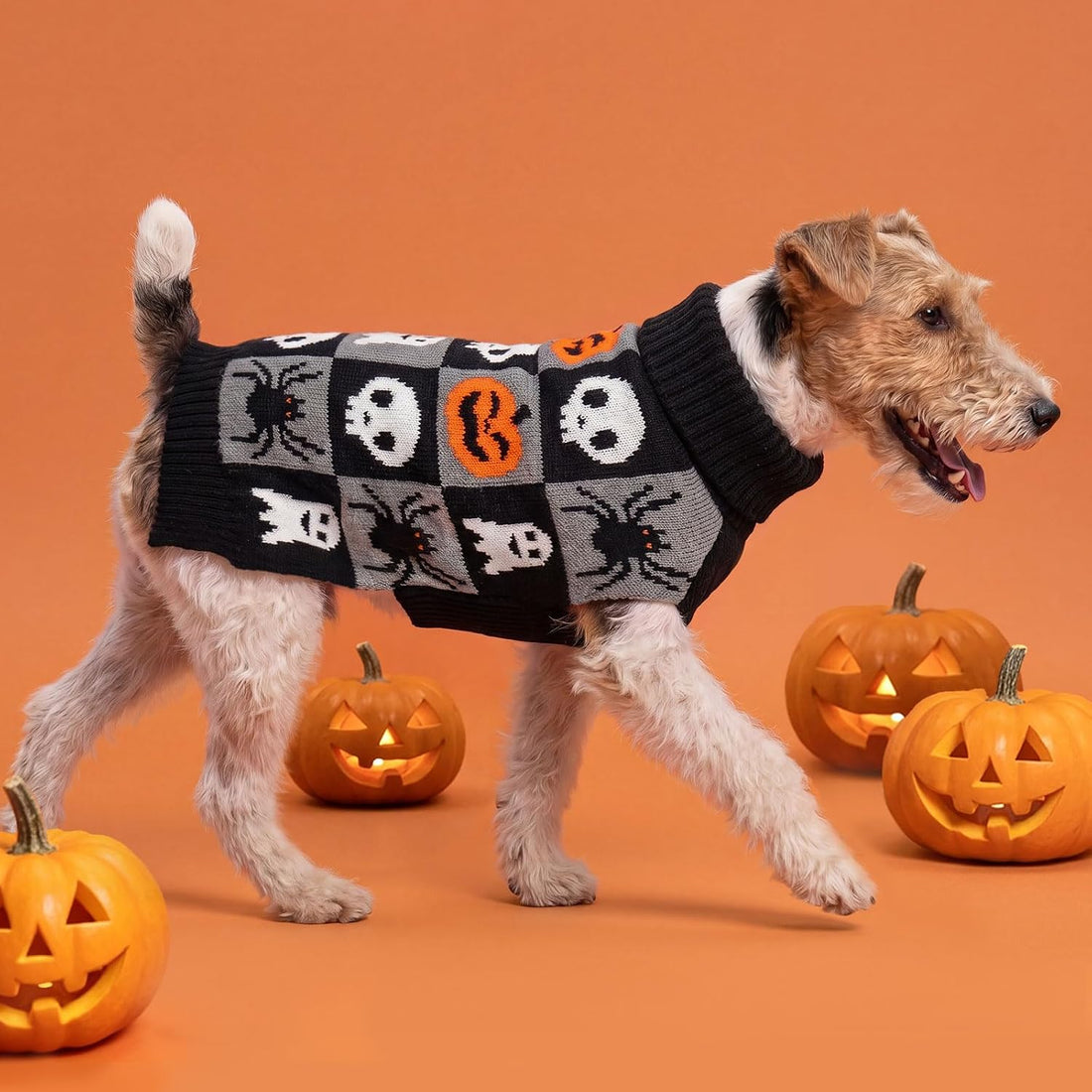 KYEESE Dog Halloween Sweater for Small Dogs Soft Knit Pullover Outfit
