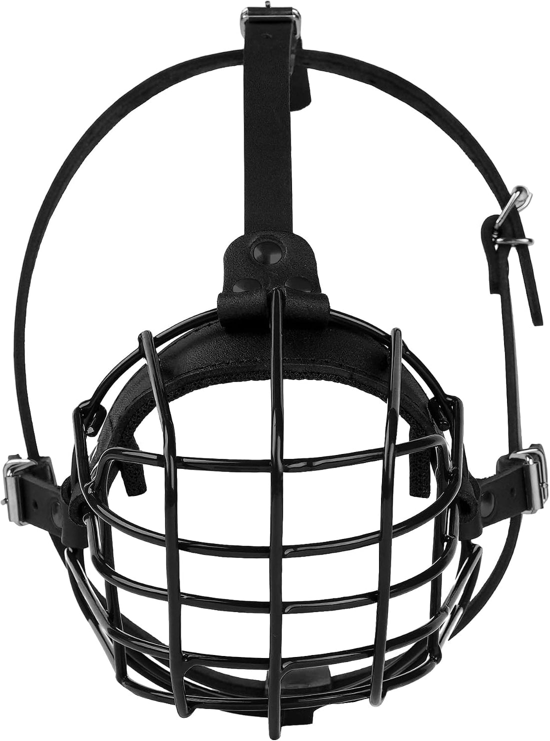 Pitbull Dog Muzzle Metal Mask Amstaff Secure Wire Basket Adjustable