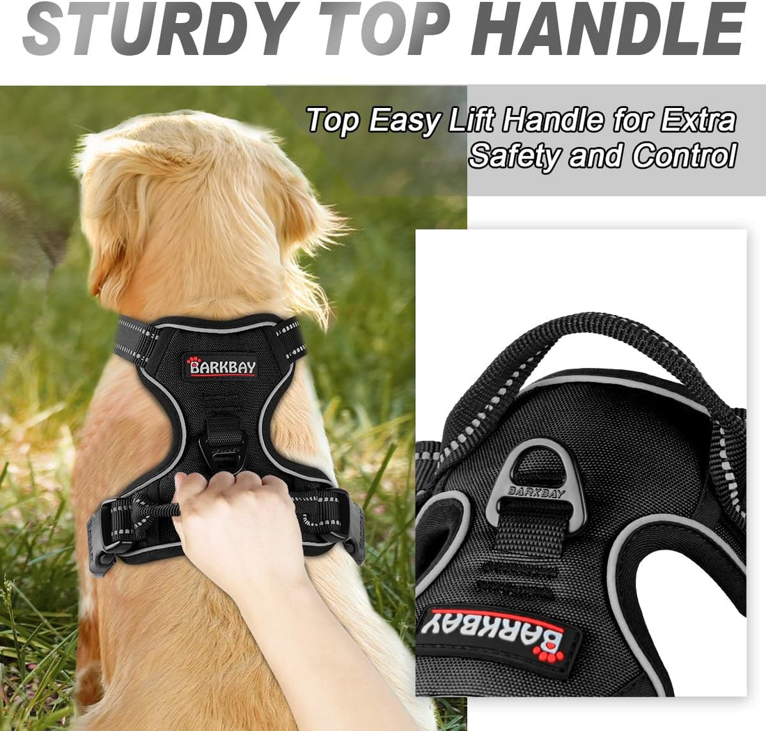 BARKBAY No Pull Dog Harness Front Clip Heavy Duty Reflective Easy