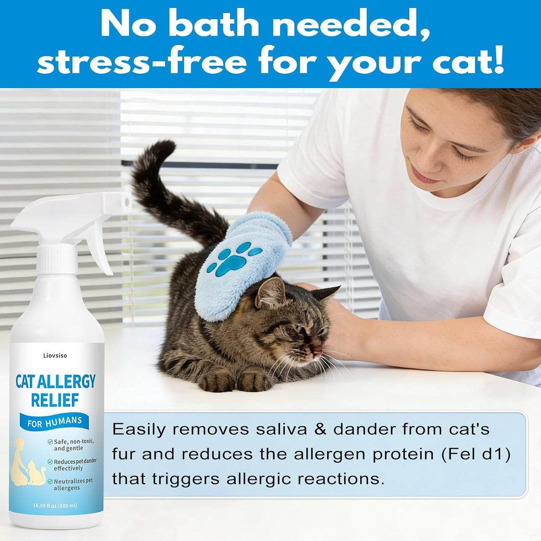 Cat Allergen Spray, Cat Allergy Relief for Humans