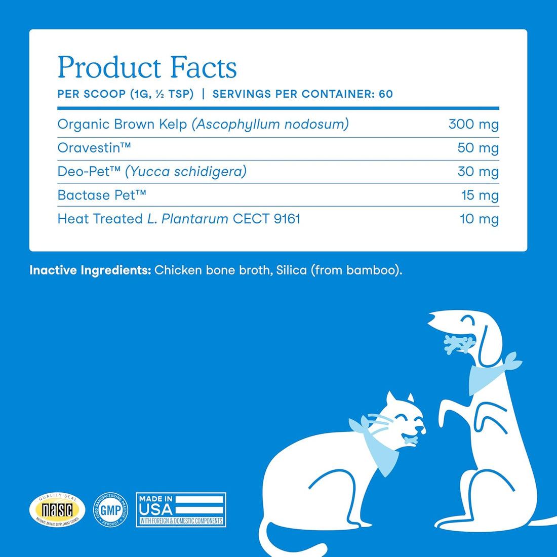 Fera Pets Cat & Dog Fresh Breath Dental Support Powder, 60 Scoops