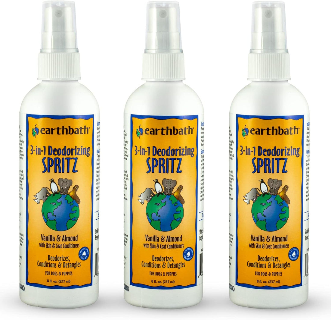 earthbath Vanilla & Almond 3-in-1 Dog Deodorizing Spray - 8 oz