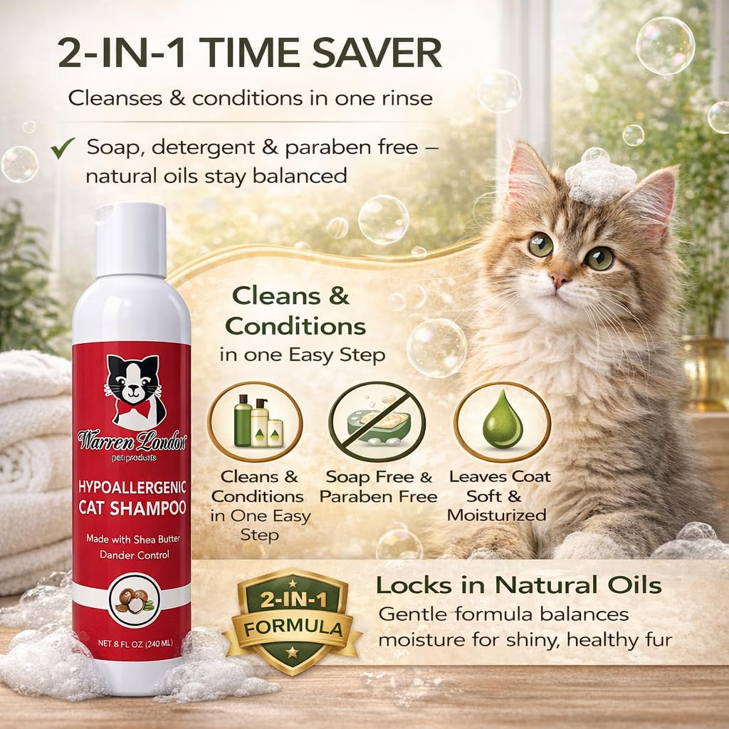 Warren London Hypoallergenic Cat Shampoo + Conditioner