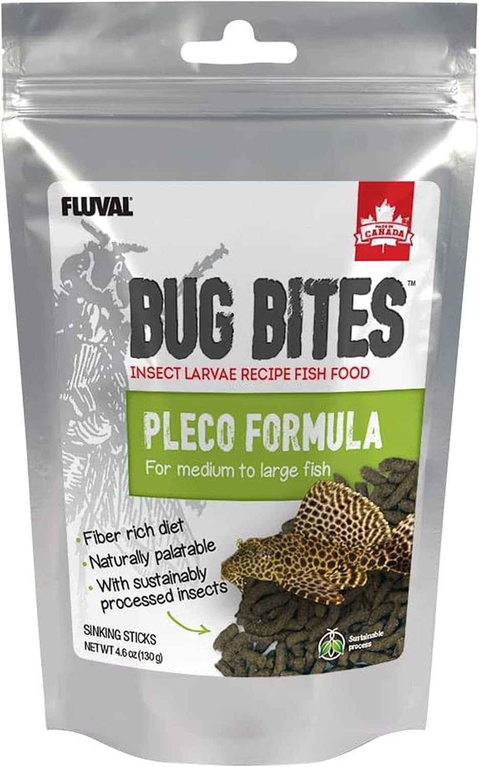 Fluval Bug Bites Bottom Feeder Fish Food, 4.59 oz