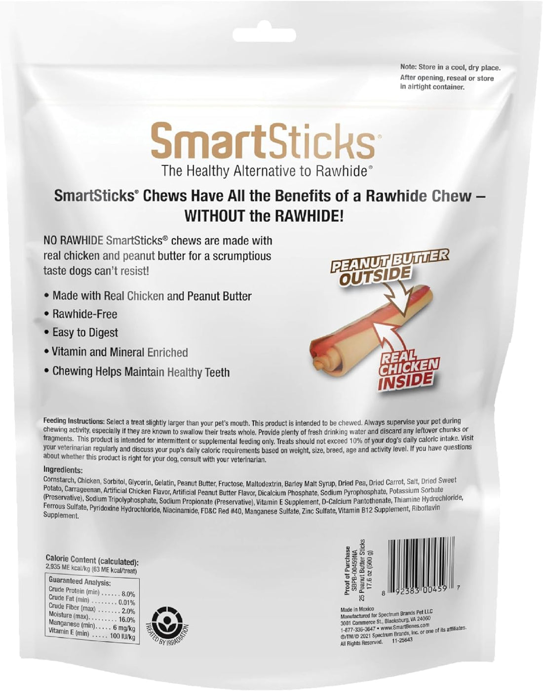 SmartBones SmartSticks With Real Peanut Butter