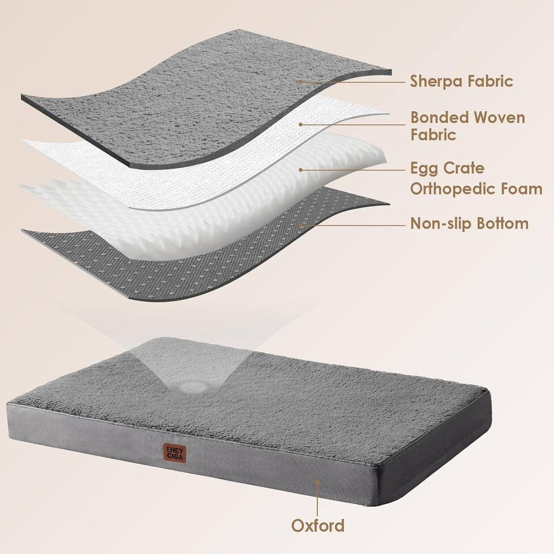 EHEYCIGA Orthopedic XL Dog Beds for Extra Large Dogs with Removable