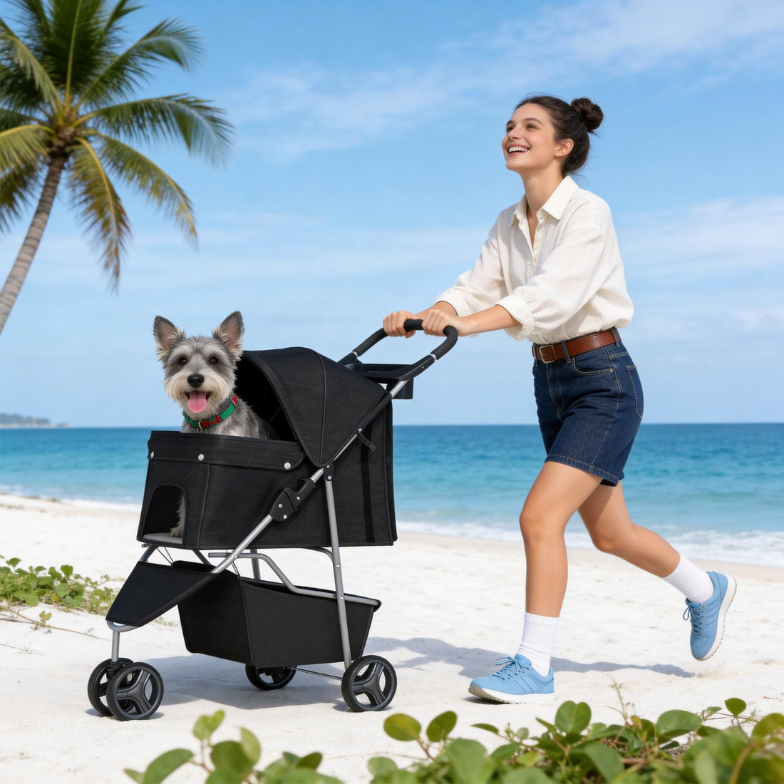 BestPet | 3-Wheel Pet Stroller | Dog and Cat Stroller