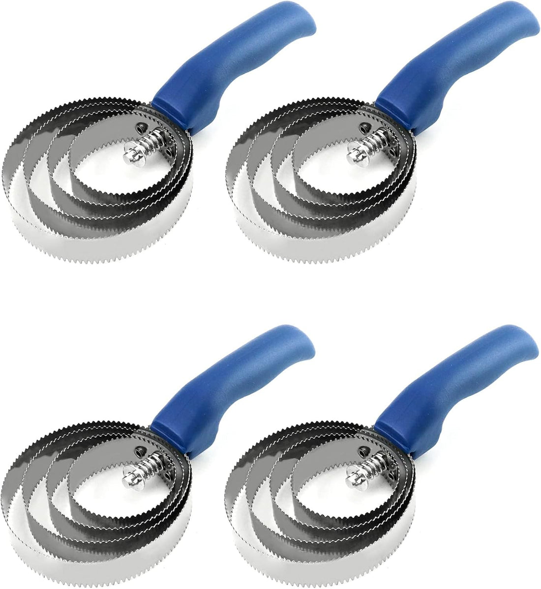 QWORK Reversible Stainless Steel Curry Comb with Soft Touch Grip