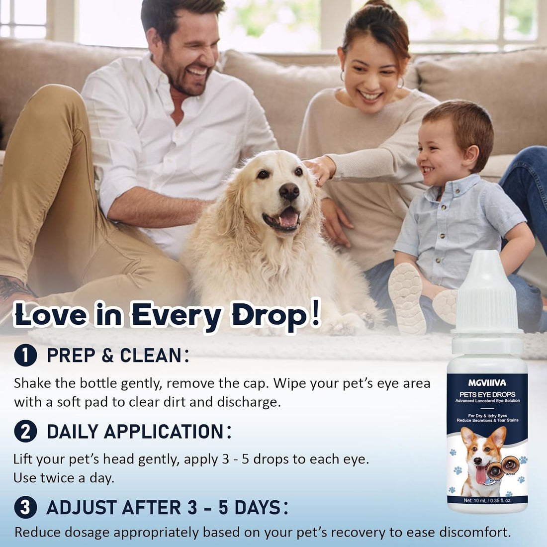 Dog & Cat Cataract Eye Drops & Infection Treatment