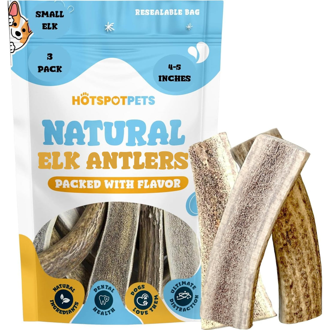 Small Premium Split Elk Antlers for Dogs