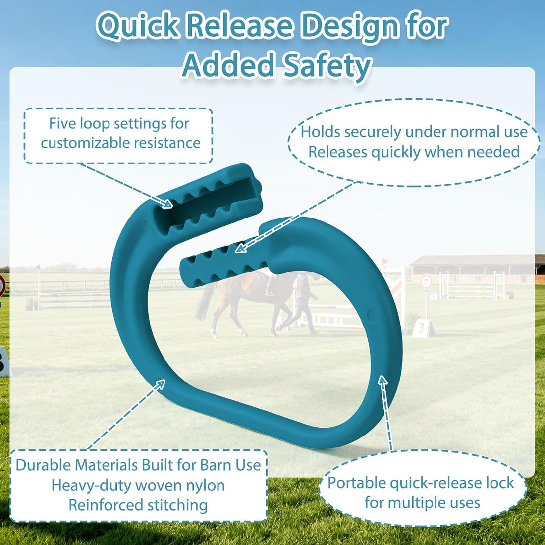 Aliceset 6 Pcs Protective Horse Blocker Tie Multi-Purpose Horse Clip