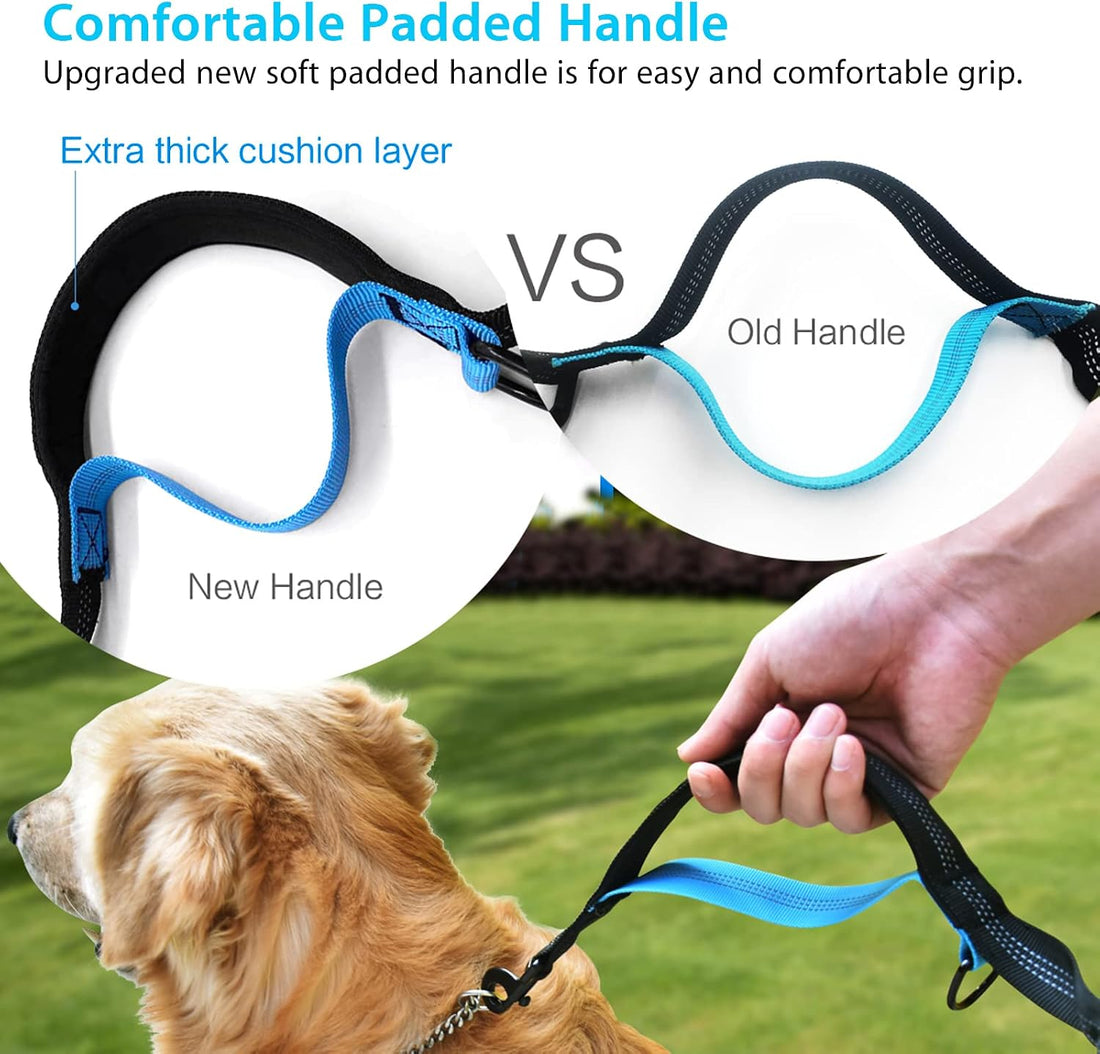 Uppetly Hands Free Dog Running Leash with Zipper Pouch, Dual Handle