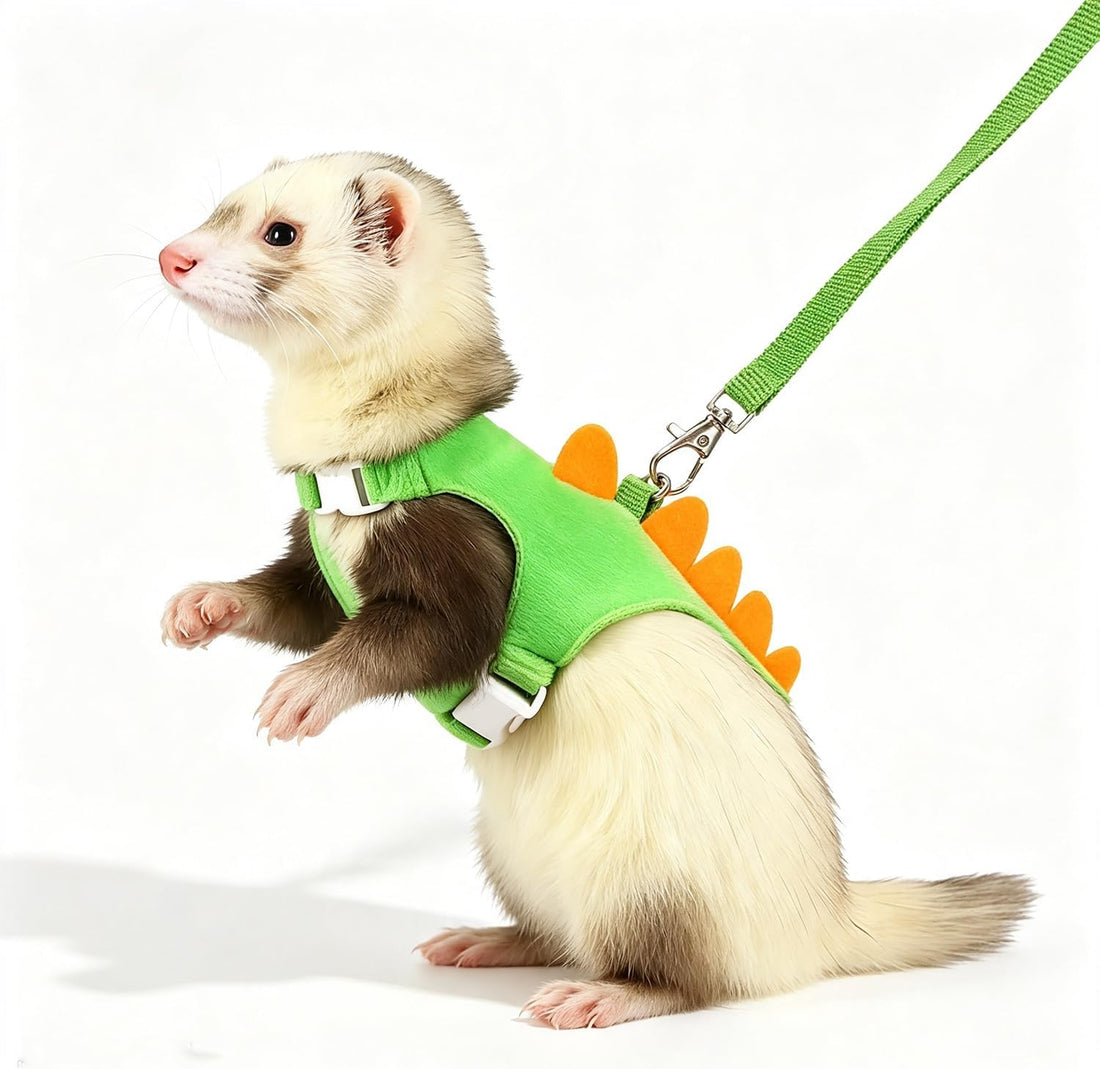 Ferret Harness and Leash Set with Bell,Ferret Vest Clothes Small