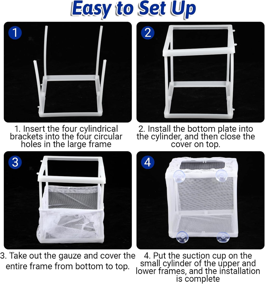 2 Pack Fish Incubator Mesh Box Aquarium