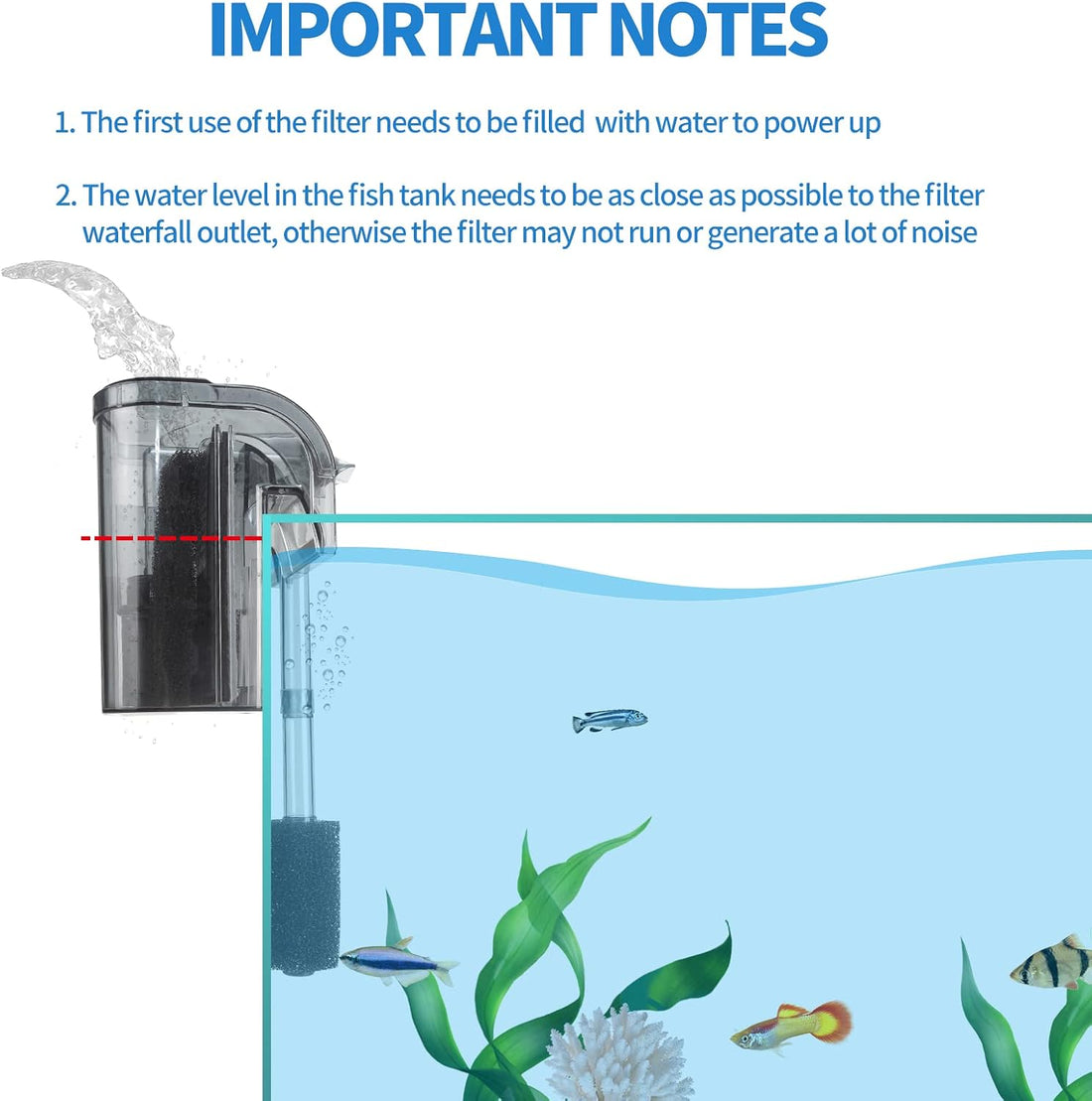 Boxtech Aquarium Hang On Filter with Activated Carbon