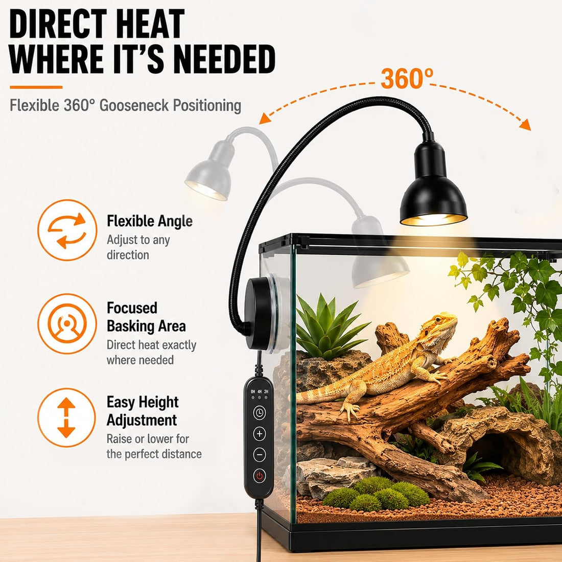 Reptile Heat Lamp, Turtle, Lizard, Chicks, Aquarium, Basking Lamp