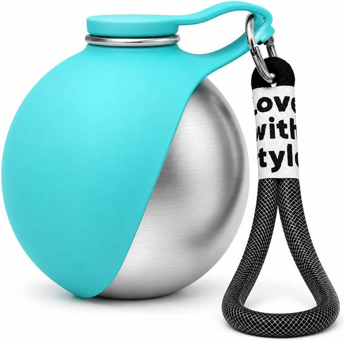 10 Oz Portable Stainless Steel Dog Water Bottle for Small Dogs