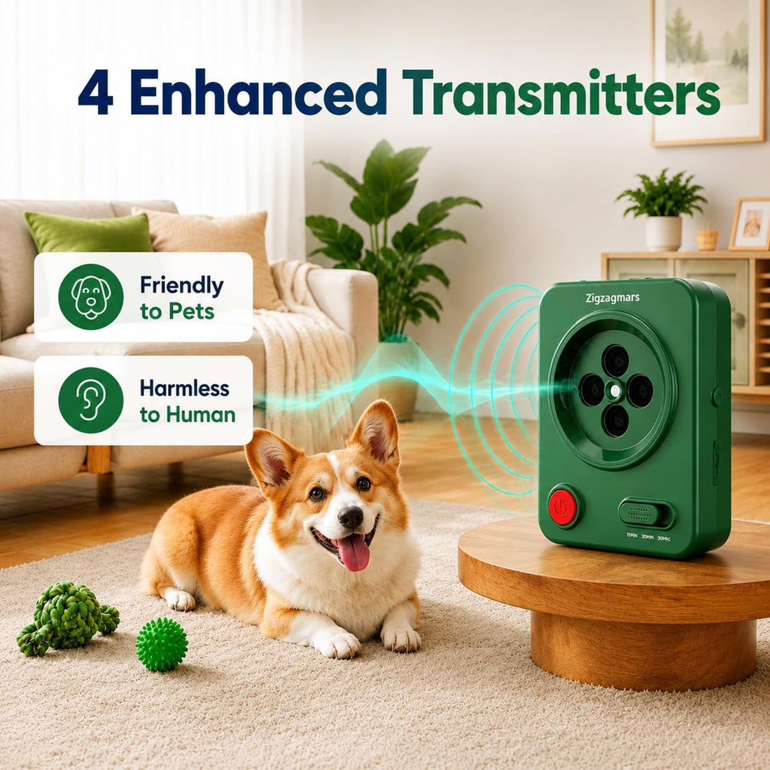 Ultrasonic Anti Barking Device for Dogs, No App, Instant Use