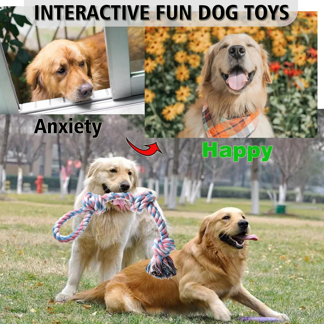 XIGOU Indestructible Dog Toys