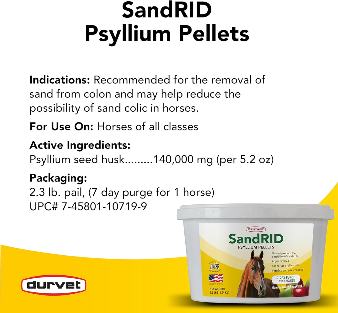 Durvet/Equine 699696 Sandrid Psyllium Pellets Value Pack for Equine