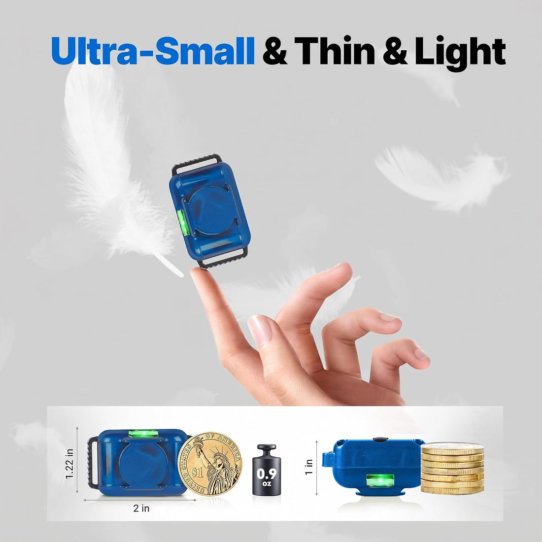 Lightest No Shock Dog Training Collar with 2000ft Remote,Tiniest