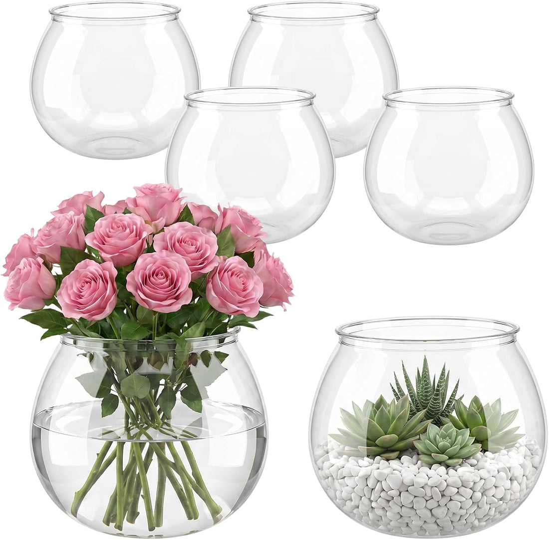 6 Pack Clear Fish Bowls 27oz