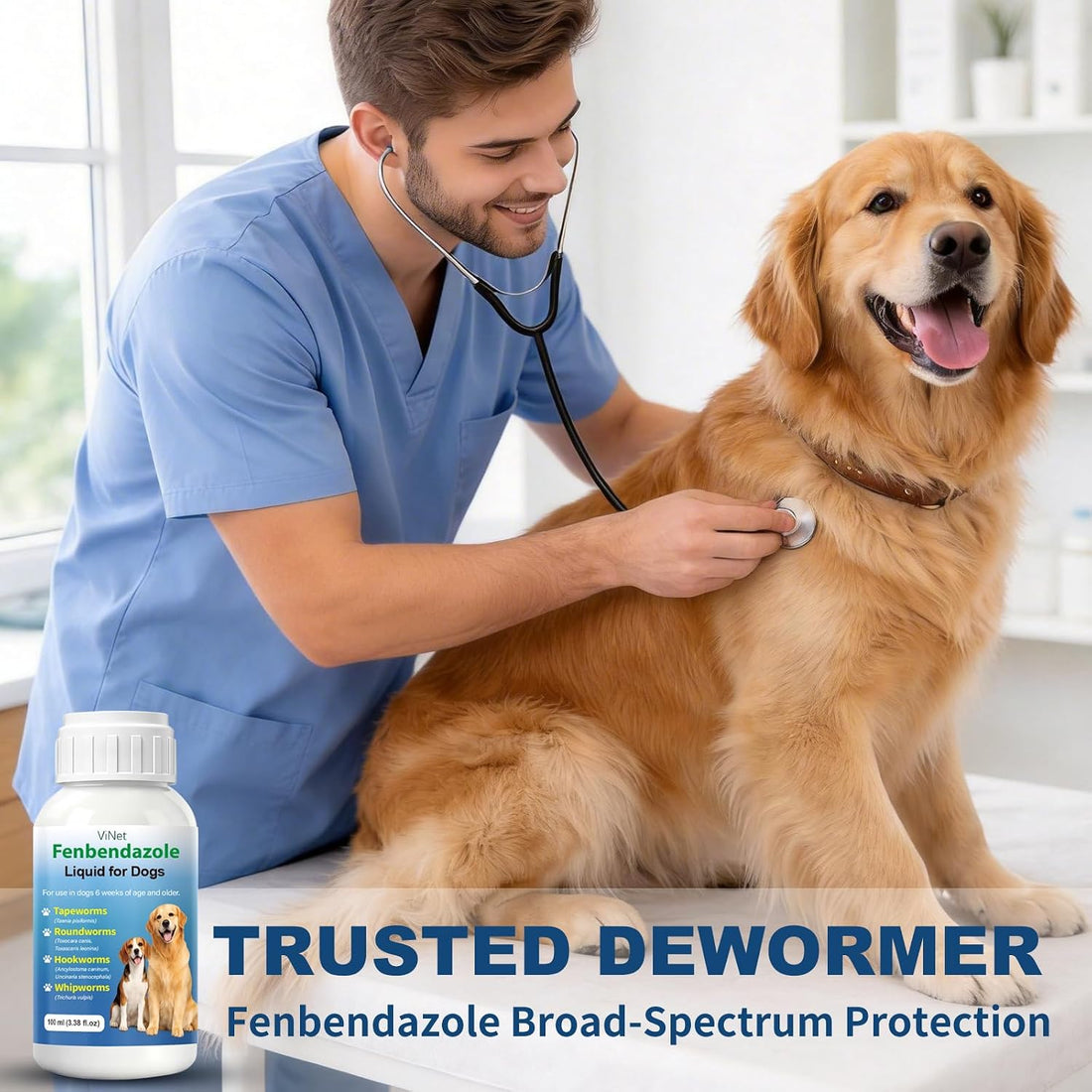 Dewormer for Dogs Fenbendazole for All Wormers, Roundworms