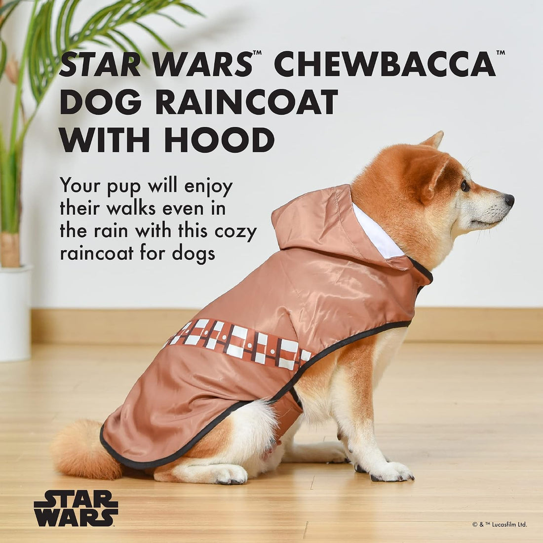 Star Wars for Pets Yoda Dog Raincoat, Medium